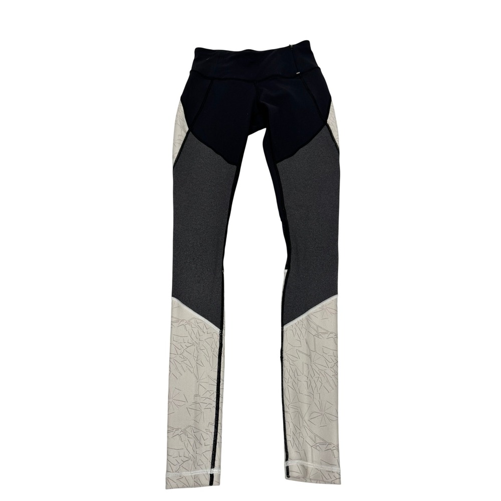 CALIA by Carrie Underwood Womens XS Colorblock Geometric Athletic Leggings Black